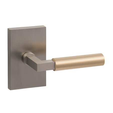 SURE-LOC HARDWARE Sure-Loc Hardware Levanto Passage Rosette, Nickel, Smooth Grip in Satin Brass LV101 NI GRIP-SM SB